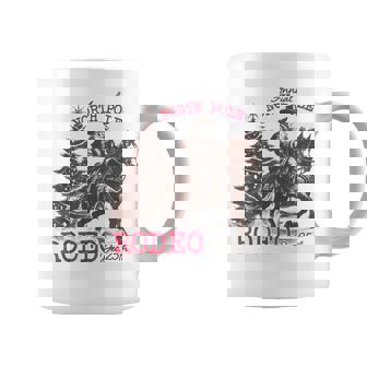 Annual North Pole Rodeo Santa Western Cowboy Christmas Retro Coffee Mug | Mazezy