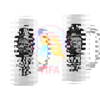 I Am Aunt Tifa Woman's Girl America Flag Coffee Mug | Mazezy