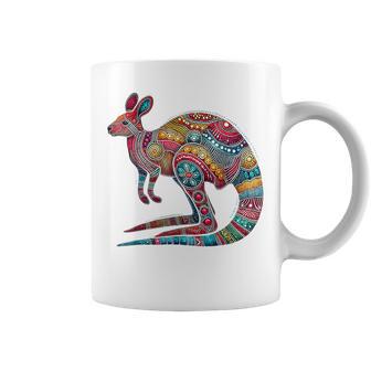 Australian Aboriginal Kangaroo Animal Lover Australia Coffee Mug - Thegiftio UK