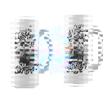 Awake But At What Cost Always Tired Opossum Lover Coffee Mug - Thegiftio