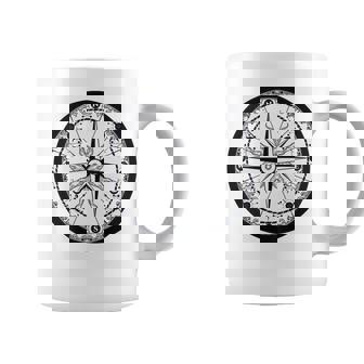 On Back Beautiful Compass Sailing Hiking Travel Adventure Coffee Mug | Mazezy