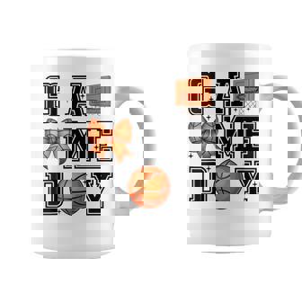 Basketball Coquette Bow Cute Gameday Cheer Mom Sports Coffee Mug | Mazezy