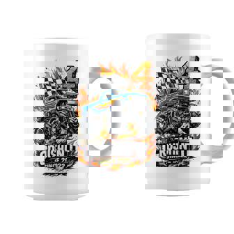 Birthday Monster Truck 4 Year Old Boys 4Th Party Born 2022 Coffee Mug - Monsterry