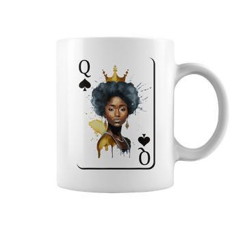 Black Queen Card Black History Month African Celebration Coffee Mug - Thegiftio