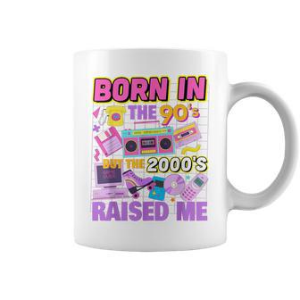 Born In The 90'S But The 2000'S Raised Me Vintage Retro 90S Coffee Mug | Mazezy