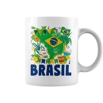 Brasil Flag Outfit Idea For Brazil & Brazilian Flag Coffee Mug | Mazezy