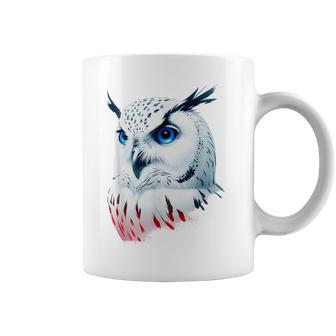 Búho Obra Maestra Búho Nival Pájaro Arte Animal Nieve Búho Taza de café - Regaloses