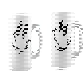 Cara Feliz Feliz Cara Áspera Boceto Emoticonos Cara Feliz Taza de café - Regaloses