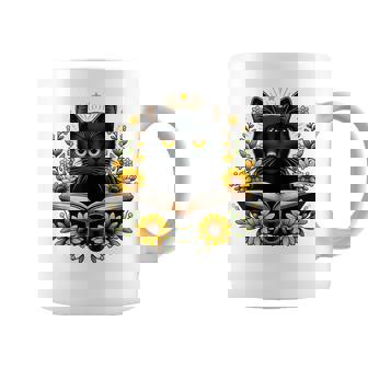 Cat For Book Lover Cute Cat And Book Coffee Mug - Thegiftio