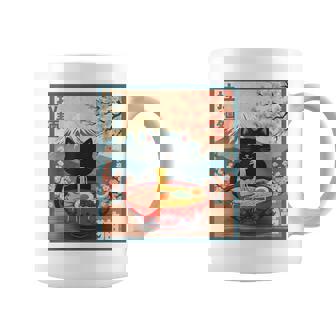 Cat Eating Ramen Anime Coffee Mug | Mazezy