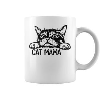 Cat Mom Gato Divertido Mamá Corte Gato Mamá Gato Mamá In Mangas Taza de café - Regaloses
