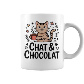 Chat & Chocolat Humour Félin Boisson Chaude Détente Tasse - Cadeauxyz