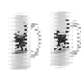Chat Minimaliste Chaton Dessiné À La Main Tasse - Cadeauxyz