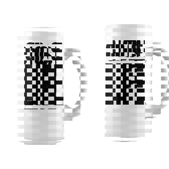Choose Life Grandes Lettres Noires Amusantes Des Années 80 -Tyle Rétro Tasse - Cadeauxyz