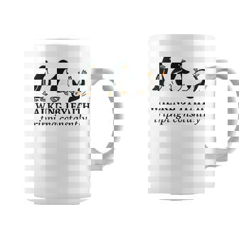 Christian Penguin Walking By Faith Tripping Constantly Bible Coffee Mug - Monsterry