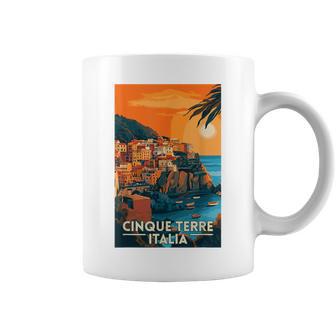 Cinque Terre Retro Italy Riomaggiore Manarola Souvenir Coffee Mug | Mazezy