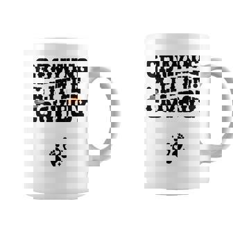 Country Pregnancy Announcement Growing A Little Cowboy Coffee Mug - Thegiftio