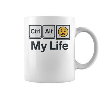 Ctrl Alt Miida Divertido Nerd Meme Humorarcástico Taza de café - Regaloses