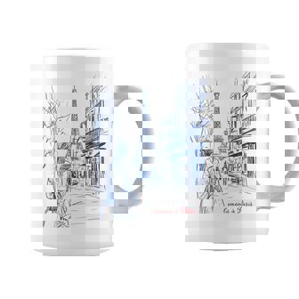 Cute French Girl Shopping Eiffel Tower Love In Paris Art Coffee Mug | Mazezy