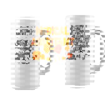 Cute Leopard Medical Assistant Stethocope Fall Coquette Bow Coffee Mug - Seseable