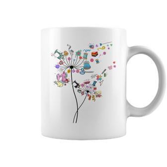Cute Sewing Dandelion Flowers Quilting Quilter Sewer Coffee Mug - Thegiftio UK