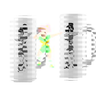 Dabbing Niña Chica Jamaica Fútbol Niños Jugador Dab Deporte Taza de café - Regaloses