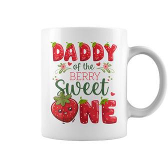 Daddy Of The Berry Sweet One 1St Birthday Strawberry Coffee Mug - Monsterry