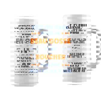 Départ Métieruper Boucher Beau Gosse Humour Boucher Tasse - Cadeauxyz