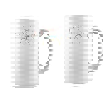 Dowsing Heartbeat Retro ECG EKG Dowser Raglan Baseball Tee Coffee Mug | Mazezy