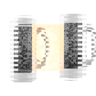 Dragon Japonaisintage Avec Cerisier En Fleurs D'arbre En Bois Tasse - Cadeauxyz