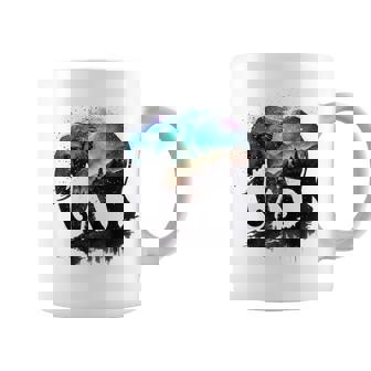 Elephant Art Mountains Astronomy Colourful Animal Elephant Coffee Mug | Mazezy