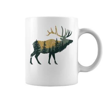 Elk Hunting Hiking Outdoor Camping Forest Elk Coffee Mug - Monsterry