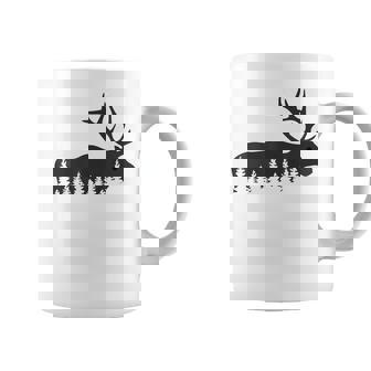 Elk Trees Silhouette Buck Deer Hunting Outdoors Coffee Mug - Thegiftio