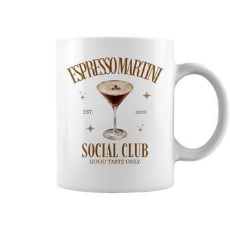 Espresso Martini Social Club Coffee Cocktail Back Print Coffee Mug - Thegiftio