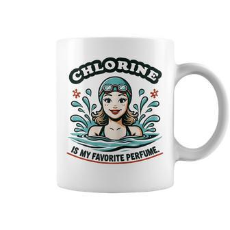 Female Swimmer Chlorine Is My Perfume Swimming Girls Coffee Mug - Thegiftio UK