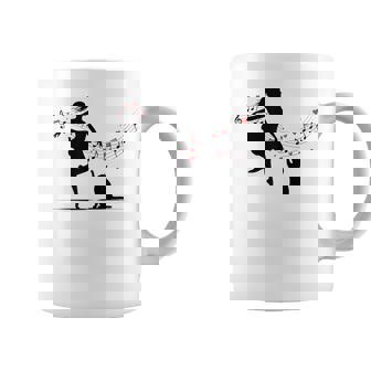 Fille Et Chat Mignon Danse Avec Notes De Musique Et Cœurs Tasse - Cadeauxyz