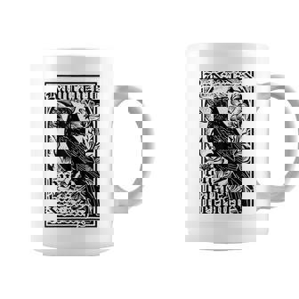 Floral Radicalized By Basic Decency Vintage Crow Coffee Mug - Monsterry