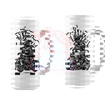 Followmeバイクに乗るゴリラのバックプリントデザイン コーヒーマグ - Kawaiitshirt