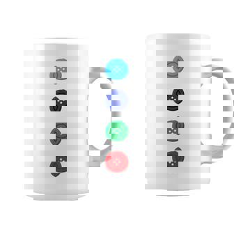 Four Groovy Buttons Blue Cat Halloween Costume Coffee Mug | Seseable CA