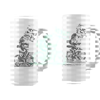 Frog On Bike Resist Portland Frog Protest Vintage Coffee Mug | Mazezy