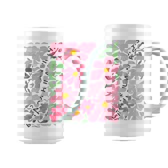 Big Fan Of Human Rights Vintage Protest Floral Womens Coffee Mug - Monsterry