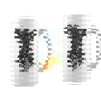 Black Angus Rancher Cattle Cow Lover Cow Sunflower Coffee Mug | Mazezy