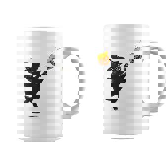 Black Cat Halloween Humor Trump Pumpkin Women Coffee Mug - Monsterry