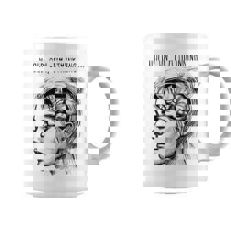 Cat Brain Girl Meme Graphic Coffee Mug | Mazezy