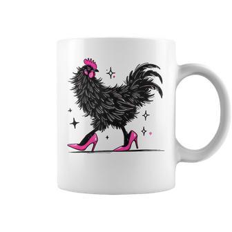 Chicken In Pink Heels Color Coffee Mug - Thegiftio UK