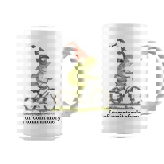 Frog Meme Off To Commit Tomfoolery Sarcastic Coffee Mug | Mazezy