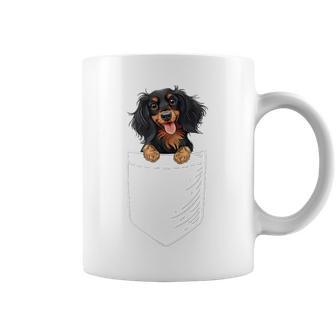 Pocket Black Long Haired Dachshund Lover Coffee Mug - Thegiftio