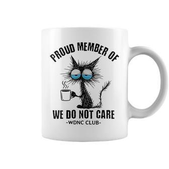 Sarcastic Black Cat Meme We Do Not Care Club Wdnc Cat Coffee Mug | Seseable CA