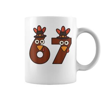 Six Seven Thanksgiving 6 7 Meme Turkey Number 67 Coffee Mug - Monsterry
