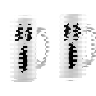Ghost Silly Face Spooky Halloween Ghoul Face Easy Costume Coffee Mug | Mazezy